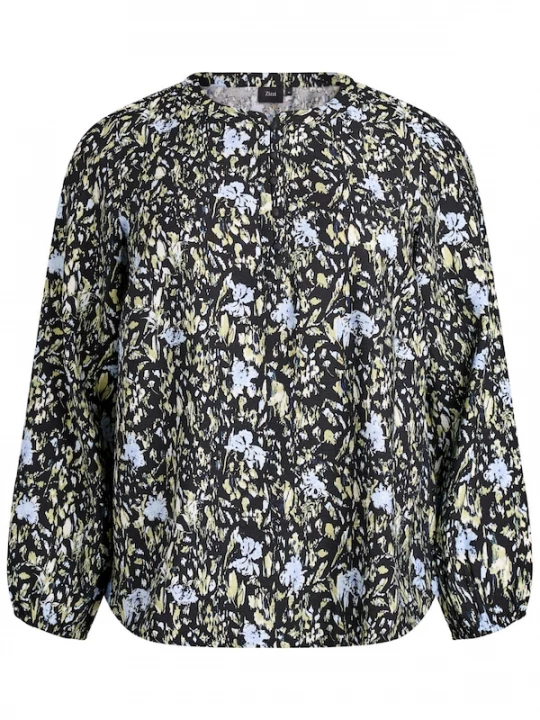 Foto van product Zizzi Blouse 'Caava' beige / blauw / zwart