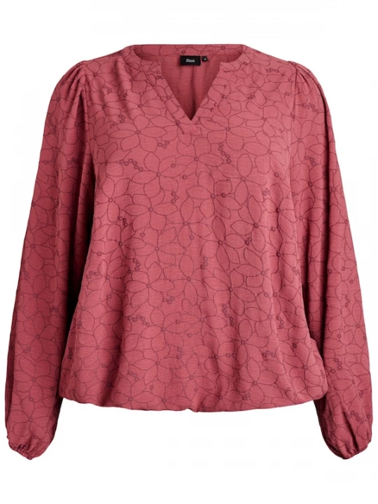 Foto van product Zizzi Blouse 'Cabine' watermeloen rood