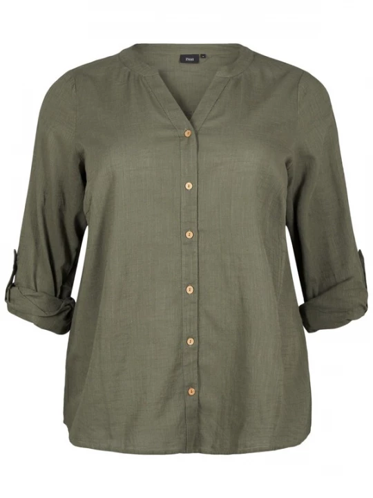 Foto van product Zizzi Blouse 'CANANNA' olijfgroen
