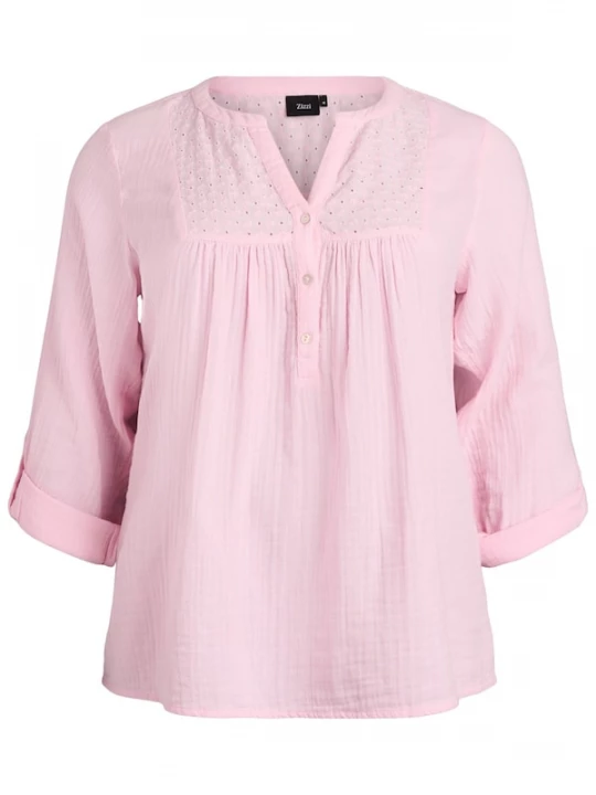 Foto van product Zizzi Blouse 'Cavivu' lichtroze