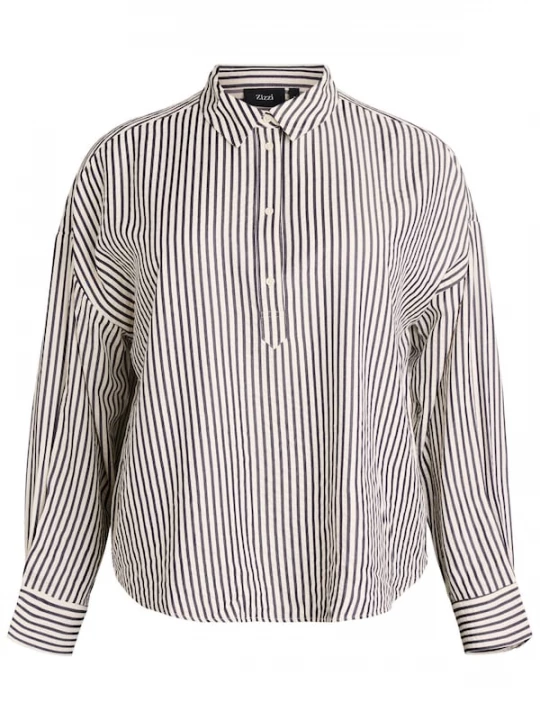 Foto van product Zizzi Blouse 'Manavas' zwart / wit