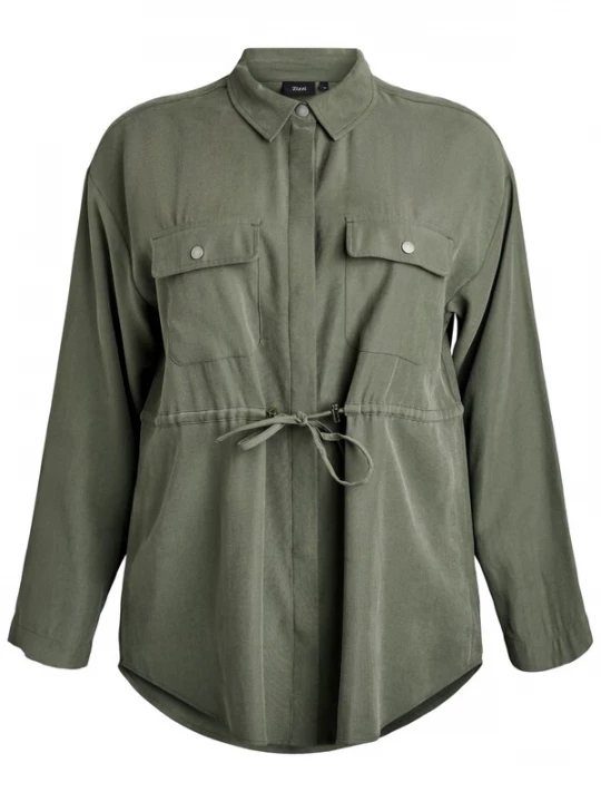 Foto van product Zizzi Blouse 'Mdama' olijfgroen