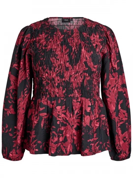 Foto van product Zizzi Blouse 'MNabila' rood / zwart