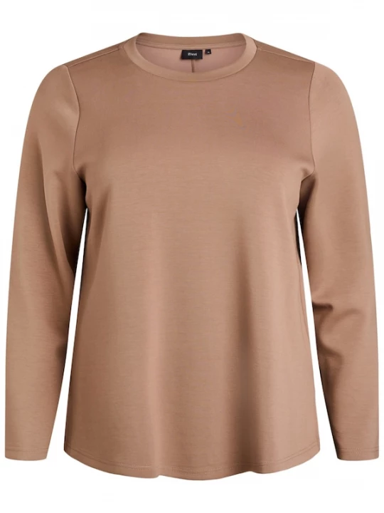 Foto van product Zizzi Blouse 'MONA' lichtbruin
