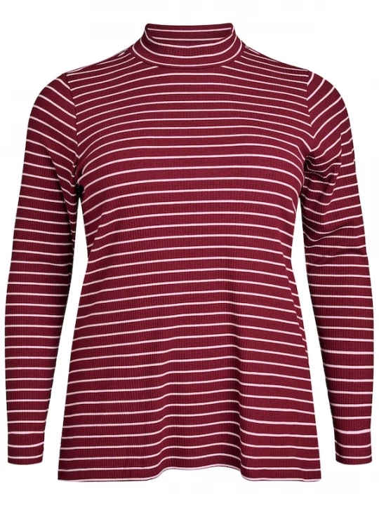Foto van product Zizzi Blouse 'Sibine' rood / zwart