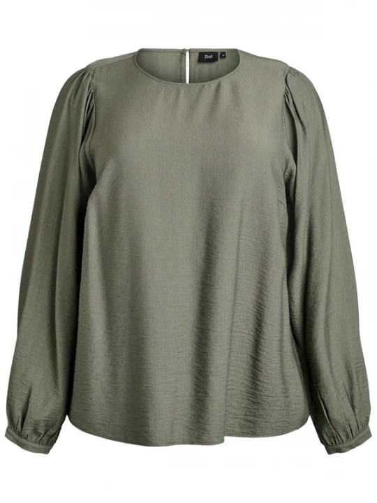 Foto van product Zizzi Blouse 'Vvilma' olijfgroen