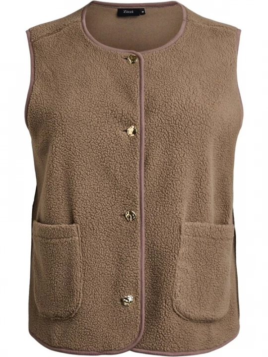 Foto van product Zizzi Bodywarmer 'Tillie' lichtbruin