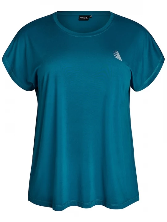 Foto van product Zizzi Functioneel shirt 'ABASIC' cyaan blauw