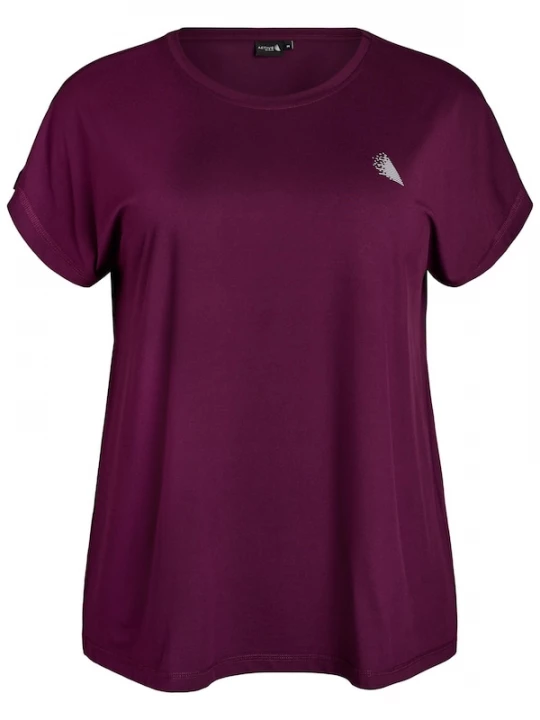 Foto van product Zizzi Functioneel shirt 'ABASIC' pruim