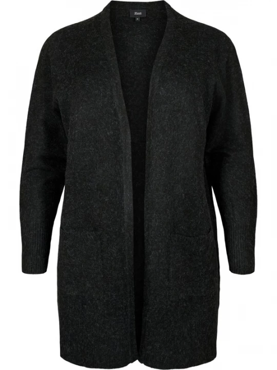 Foto van product Zizzi Gebreid vest 'CASUNNY' donkergrijs