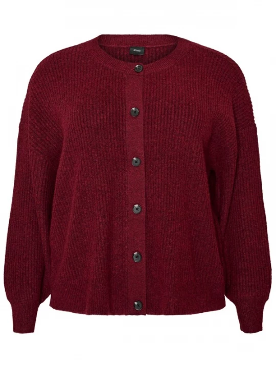 Foto van product Zizzi Gebreid vest 'Cavista' bordeaux