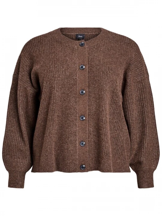 Foto van product Zizzi Gebreid vest 'CAVISTA' bruin