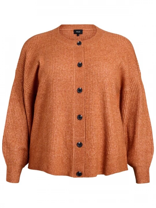 Foto van product Zizzi Gebreid vest 'Cavista' oranje