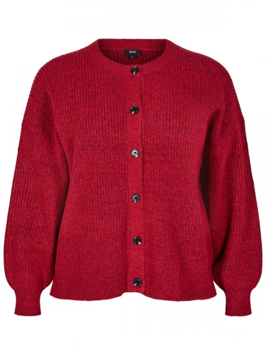 Foto van product Zizzi Gebreid vest 'Cavista' rood