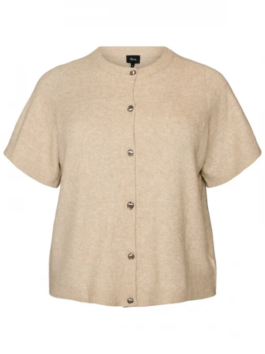 Foto van product Zizzi Gebreid vest 'CAVISTA' taupe