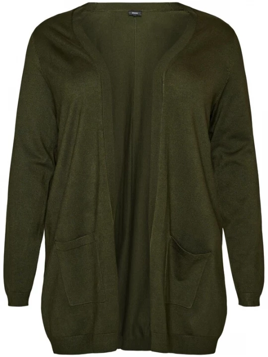 Foto van product Zizzi Gebreid vest 'Mcarrie' kaki
