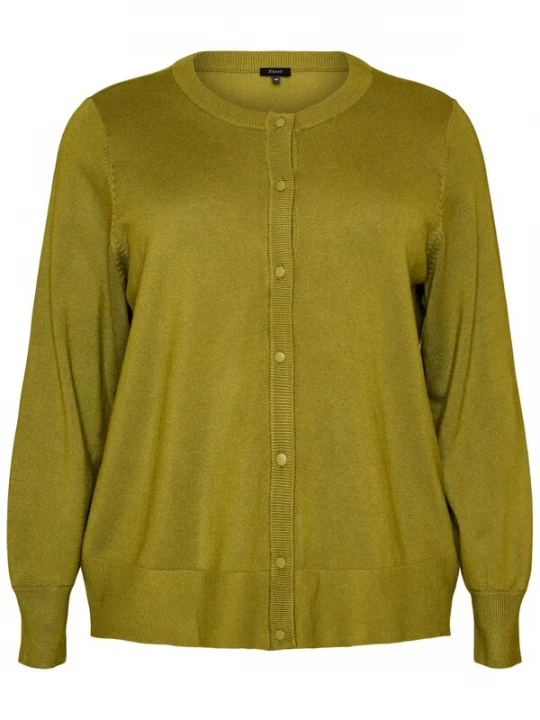 Foto van product Zizzi Gebreid vest 'Mcarrie' olijfgroen