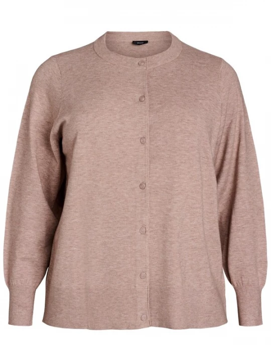 Foto van product Zizzi Gebreid vest 'Mella' donkerbeige