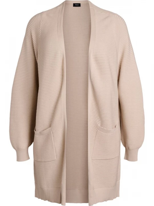 Foto van product Zizzi Gebreid vest 'Melsa' beige