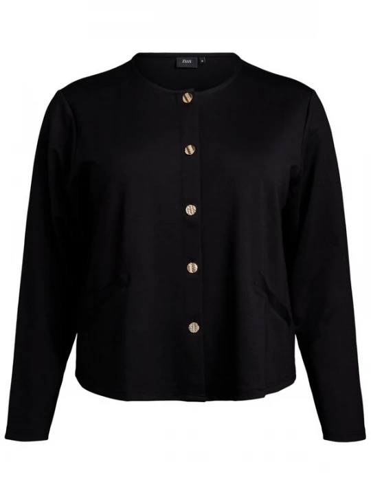 Foto van product Zizzi Gebreid vest 'Vwinola' zwart
