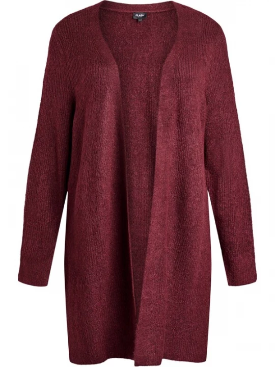 Foto van product Zizzi Oversized vest 'Fjul' wijnrood
