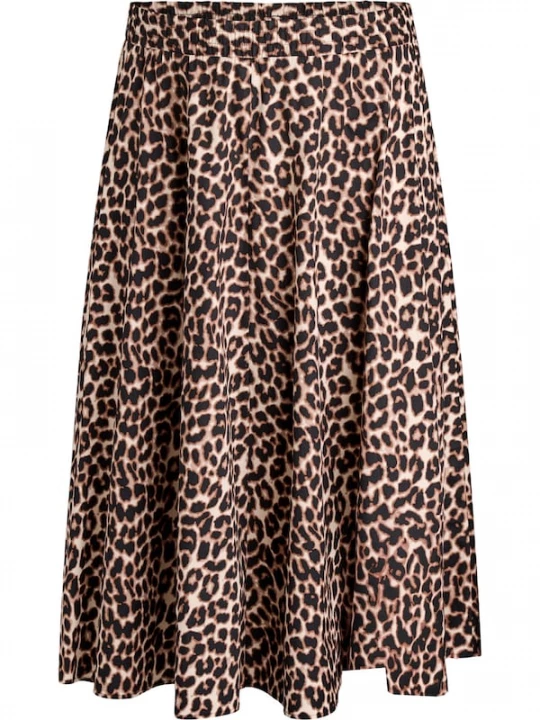 Foto van product Zizzi Rok 'Monilla' ecru / bruin / zwart