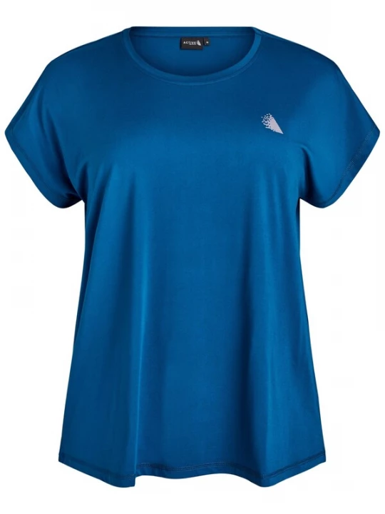 Foto van product Zizzi Shirt 'ABASIC' blauw / wit