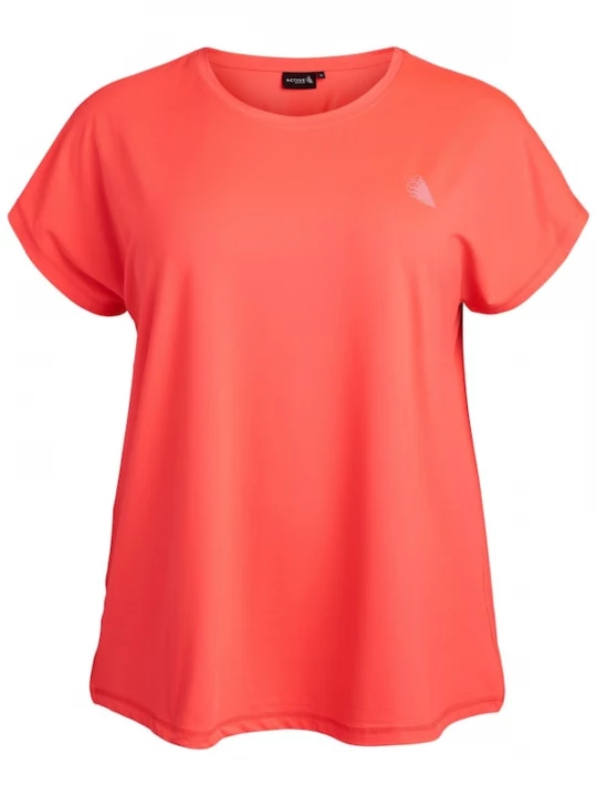 Foto van product Zizzi Shirt 'Abasic' grijs / koraal