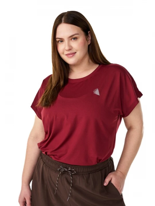 Foto van product Zizzi Shirt 'ABASIC' rood / wit
