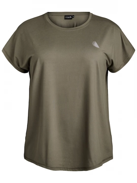 Foto van product Zizzi Shirt 'Basic' olijfgroen