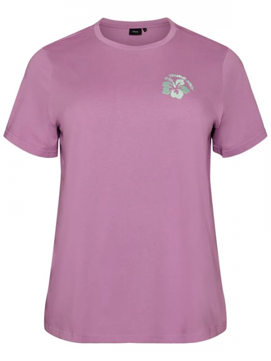 Foto van product Zizzi Shirt 'EWINNA' mintgroen / lila