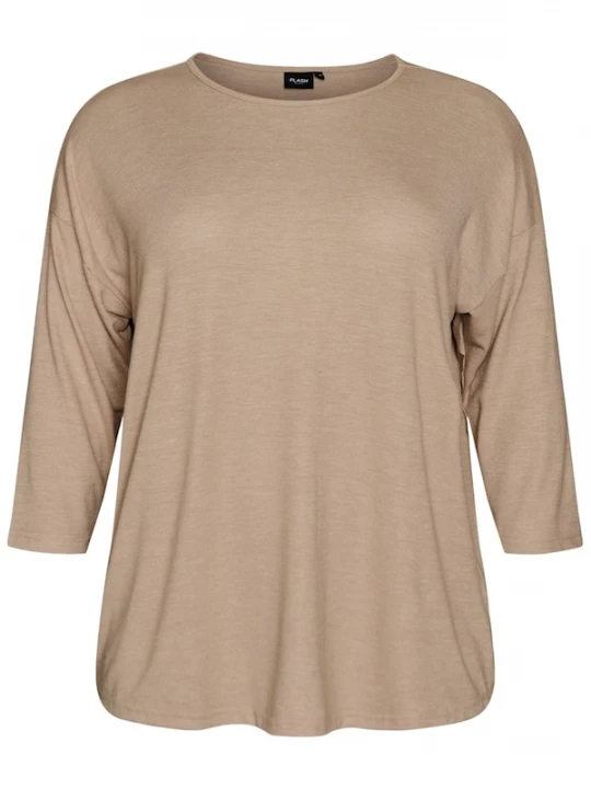 Foto van product Zizzi Shirt 'Flosery' beige gemêleerd
