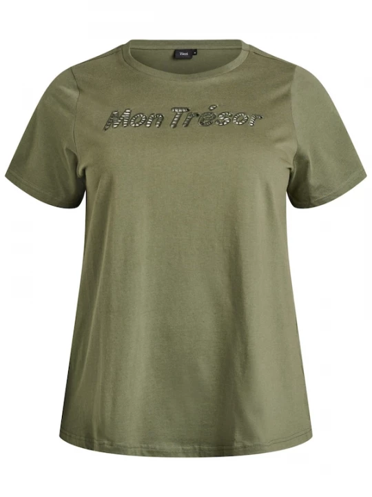 Foto van product Zizzi Shirt 'MALLI' olijfgroen