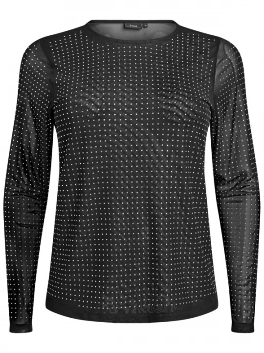 Foto van product Zizzi Shirt 'Mdina' zwart / wit