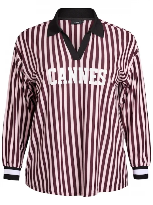 Foto van product Zizzi Shirt 'Mfalka' rood / pastelrood / wit