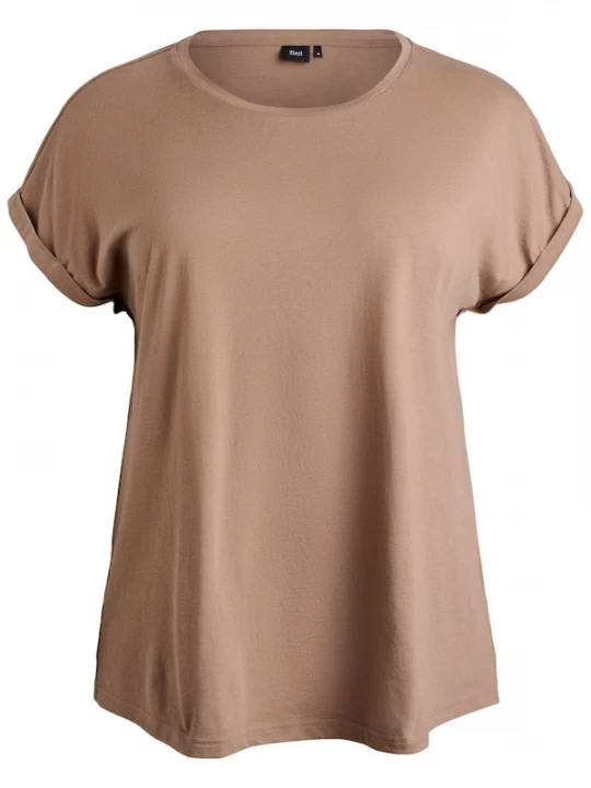 Foto van product Zizzi Shirt 'Mkatja' lichtbruin