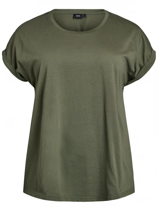 Foto van product Zizzi Shirt 'Mkatja' olijfgroen