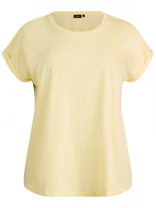 Foto van product Zizzi Shirt 'MKATJA' pasteelgeel