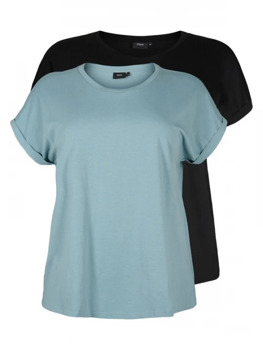 Foto van product Zizzi Shirt 'MKATJA' turquoise / zwart