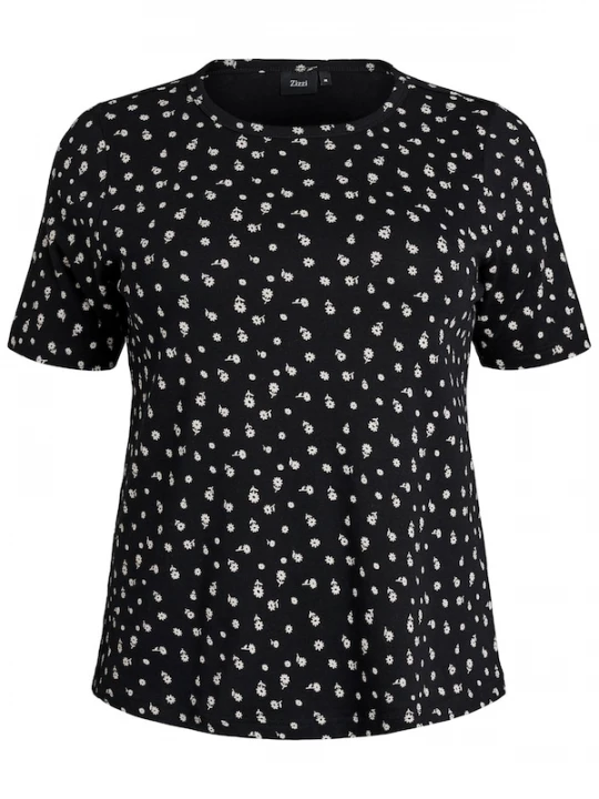 Foto van product Zizzi Shirt 'MLUNA' zwart / wit