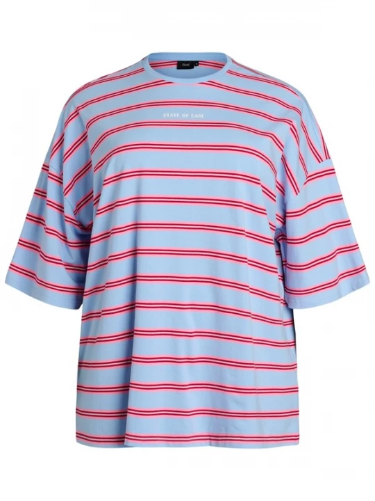 Foto van product Zizzi Shirt 'Mluni' lichtblauw / lichtroze / donkerrood