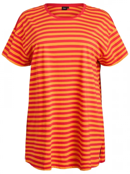 Foto van product Zizzi Shirt 'Msiv' oranje / rood