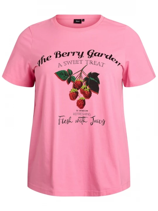 Foto van product Zizzi Shirt 'MTEA' groen / pink / rood / zwart