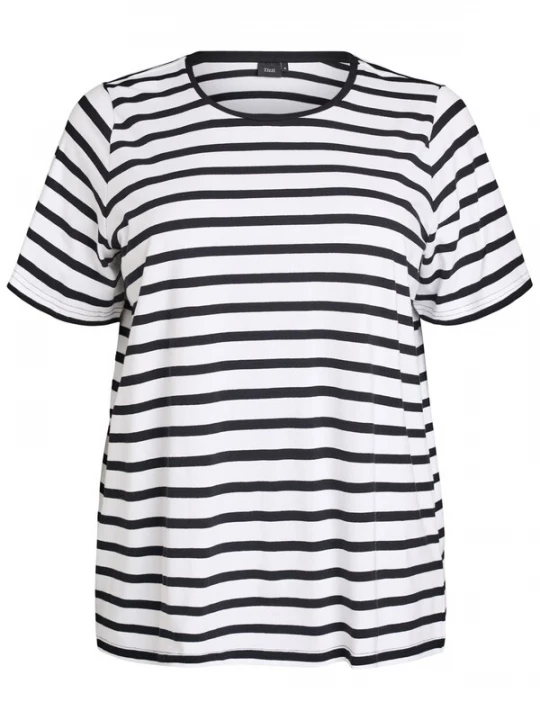 Foto van product Zizzi Shirt 'Mvivi' nachtblauw / wit