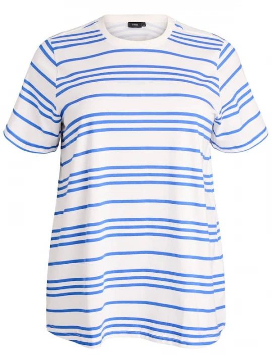 Foto van product Zizzi Shirt 'MVIVIENE' blauw / wit