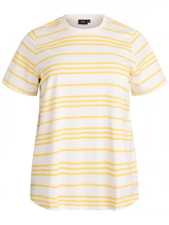 Foto van product Zizzi Shirt 'MVIVIENE' geel / wit