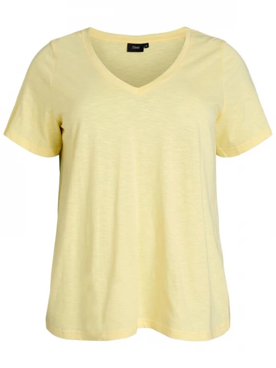 Foto van product Zizzi Shirt pasteelgeel