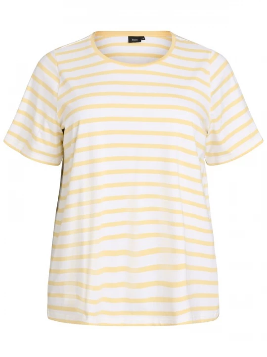 Foto van product Zizzi Shirt 'Vivi' honing / wit