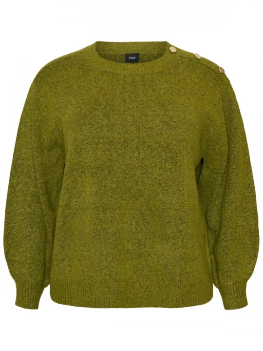 Foto van product Zizzi Trui 'Cavista' groen gemêleerd
