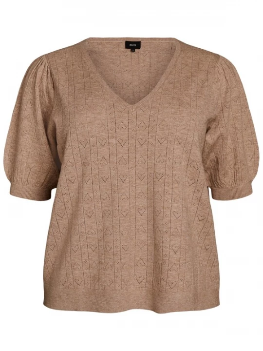 Foto van product Zizzi Trui 'Mella' donkerbeige